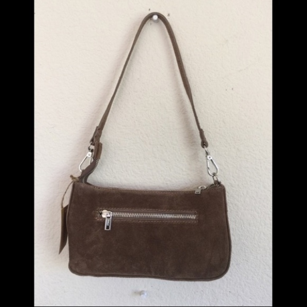Brandy melville brown suede mini shoulder bag